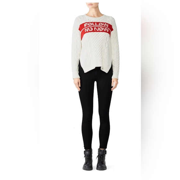 RARE! Valentino Red ITALY MADE Women’s Sweater, Sz XL 100% Cotton FOLLOW ME NOW